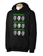 Listing image for Anonymous Mask Hoodie - Guy Fawkes V for Vendetta Disobey Hacker T-Shirt