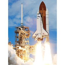 Listing image for Space NASA Shuttle Discovery Rocket Launch Photo XL Wall Art Canvas Print