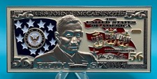 Listing image for USN USS John S. McCain DDG-56 CPO Chief's Mess Huge VHTF Military Challenge Coin
