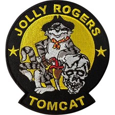 Listing image for Jolly Rogers Tomcat Patch Iron Sew On Cloth United States Navy Embroidered Badge