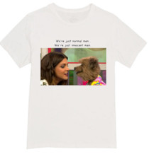 Listing image for We’re Just Normal Men T-shirt Hacker t dog innocent men