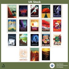 Listing image for Stunning NASA Space Exploration Travel Wall Art Posters Pack of 18 12x16in